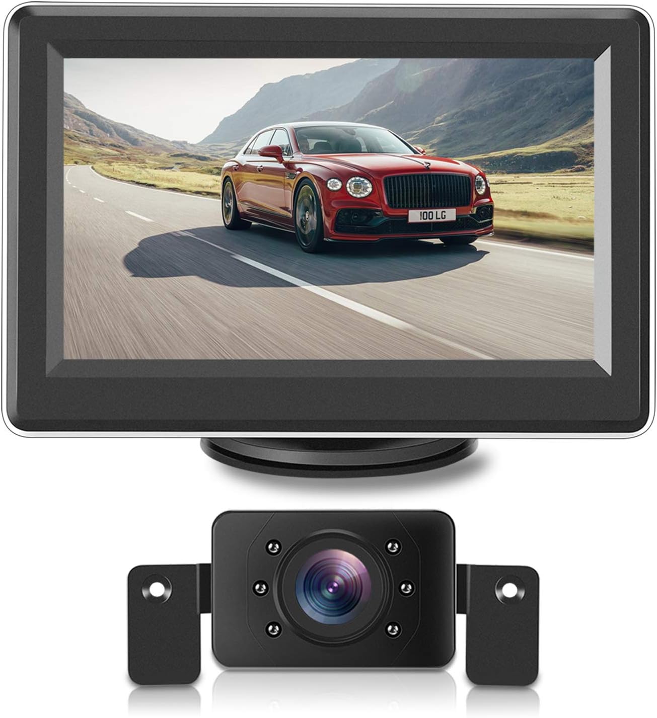 VECLESUS WM1 1080P HD Wireless Backup Camera System, 4.3” LCD Wireless Monitor, Superior Night Vision Wide Viewing Angle Stable Signal Wireless Rear View Camera for Car, Sedan, SUV, Pickup Minivan