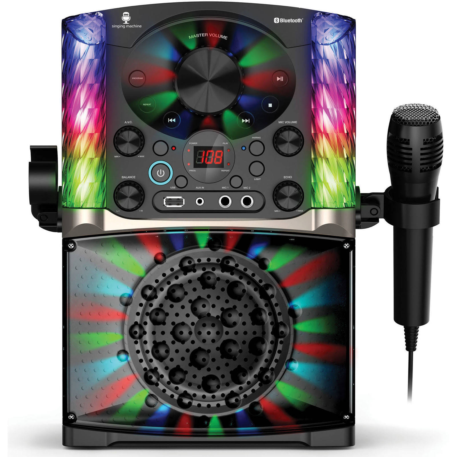 Singing Machine Bluetooth CD and G Karaoke System, Black