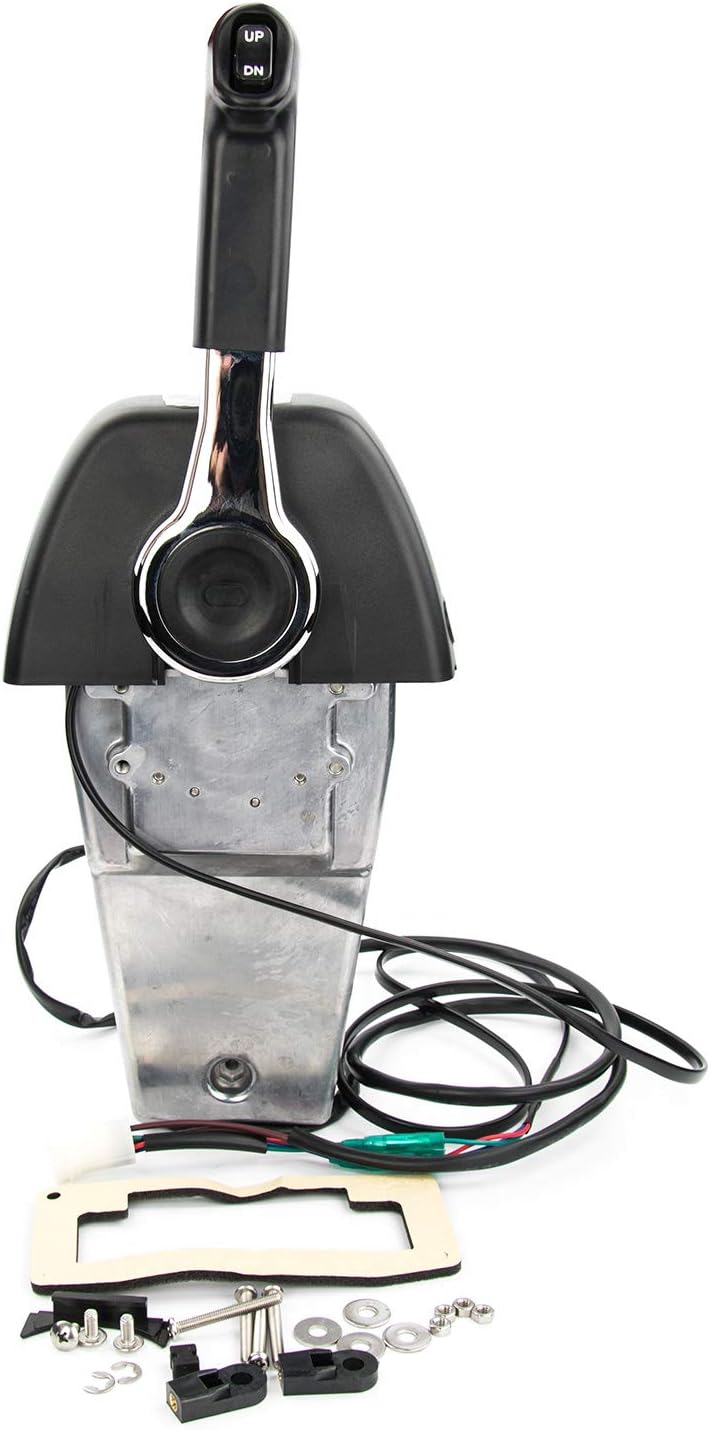 Generic Outboard Engine Remote Control Box for Yamaha,OEM 704-48205-P1 Marine Control Box 704 Single Binnacle Top Console Mount Push to Open Single Engine Outboard Throttle Control Box