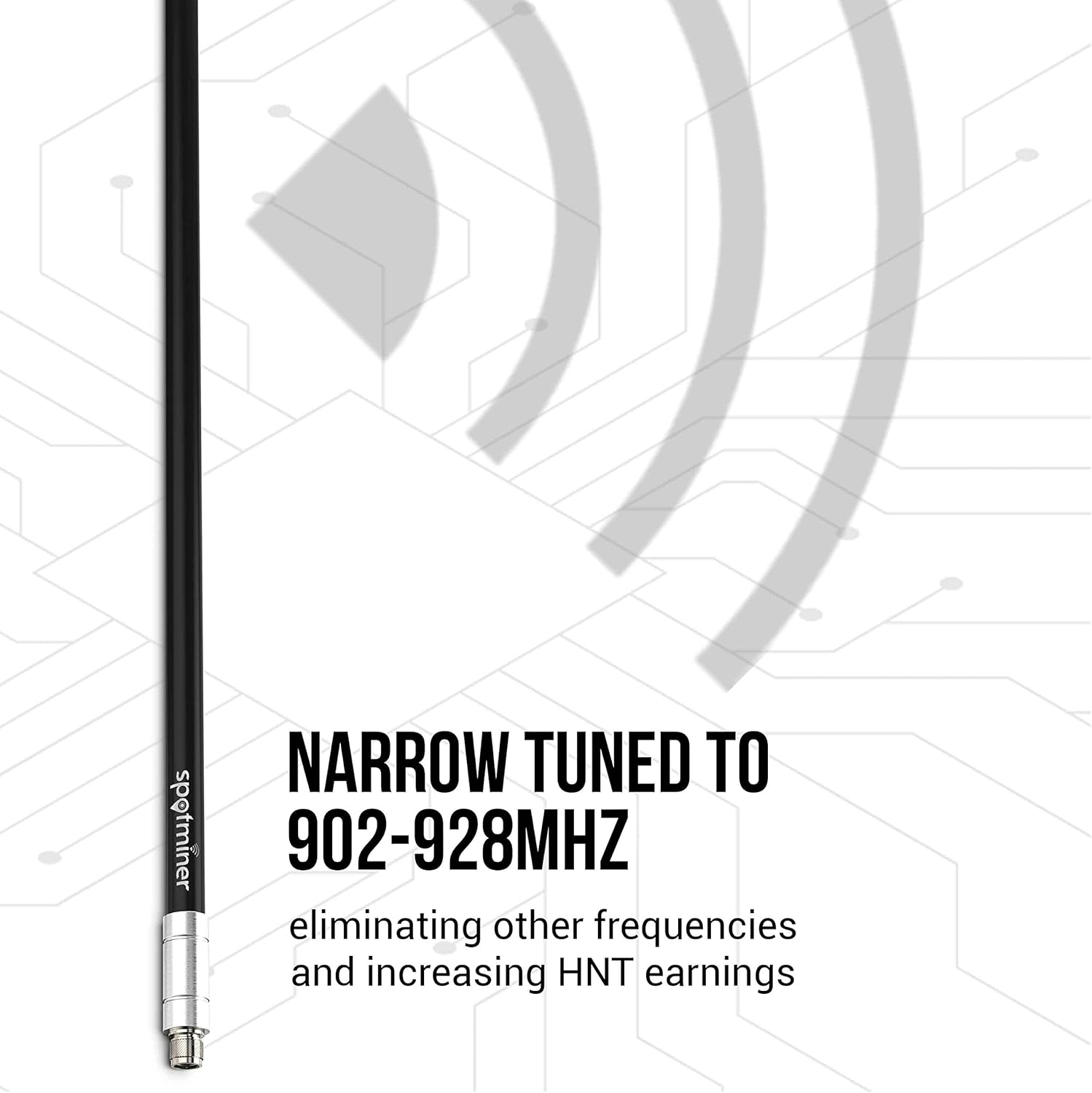 Spotminer Hotspot 5.8 DBI Antenna 915 Helium Hotspot Miner for Data Mining Crypto - with Low Loss 400 Coaxial Cable & Extra Long 5.8 HNT Antenna - Crypto Mining Accessories, Increase Your Earnings