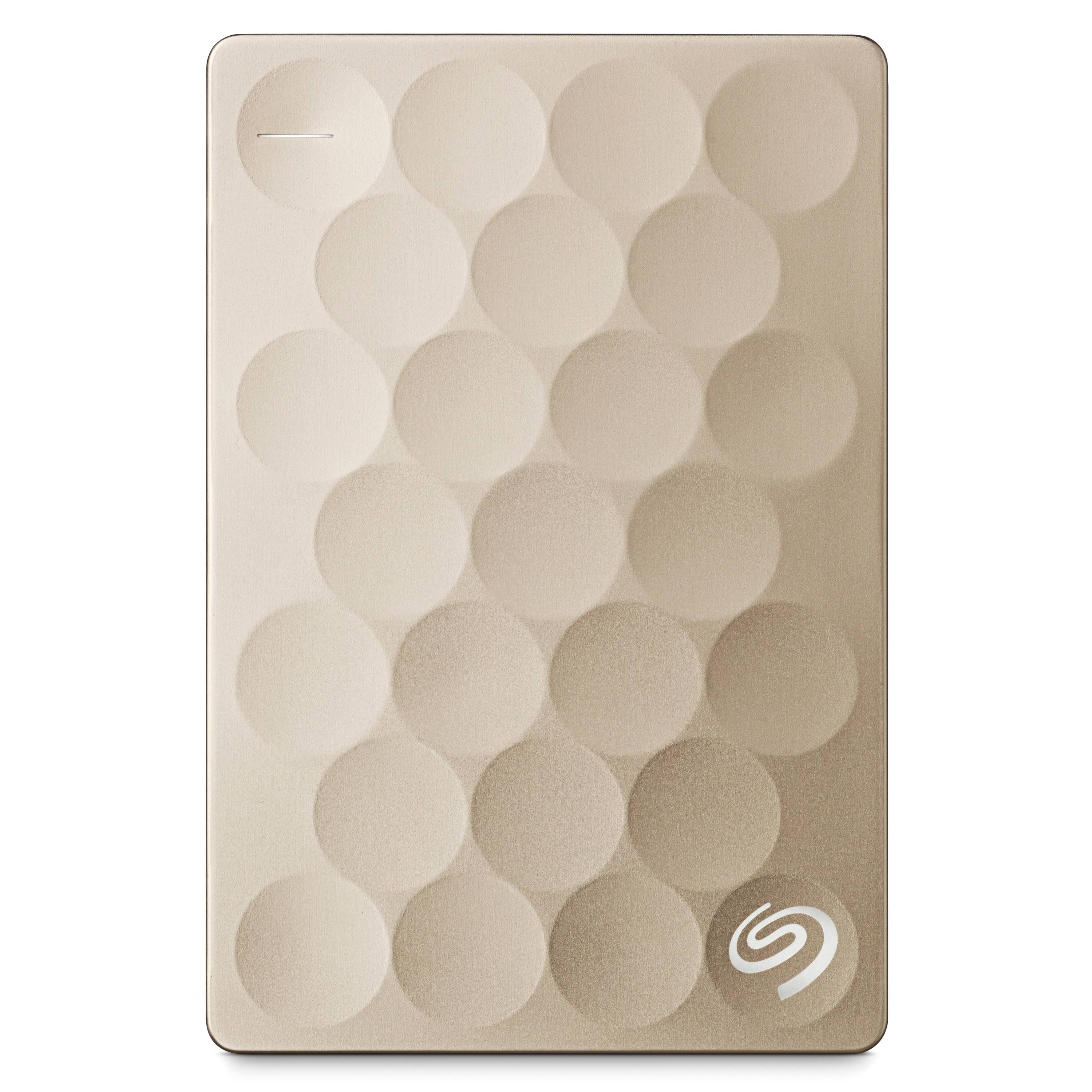 Seagate Backup Plus Ultra Slim 2TB Portable External Hard Drive, Gold (STEH2000101)