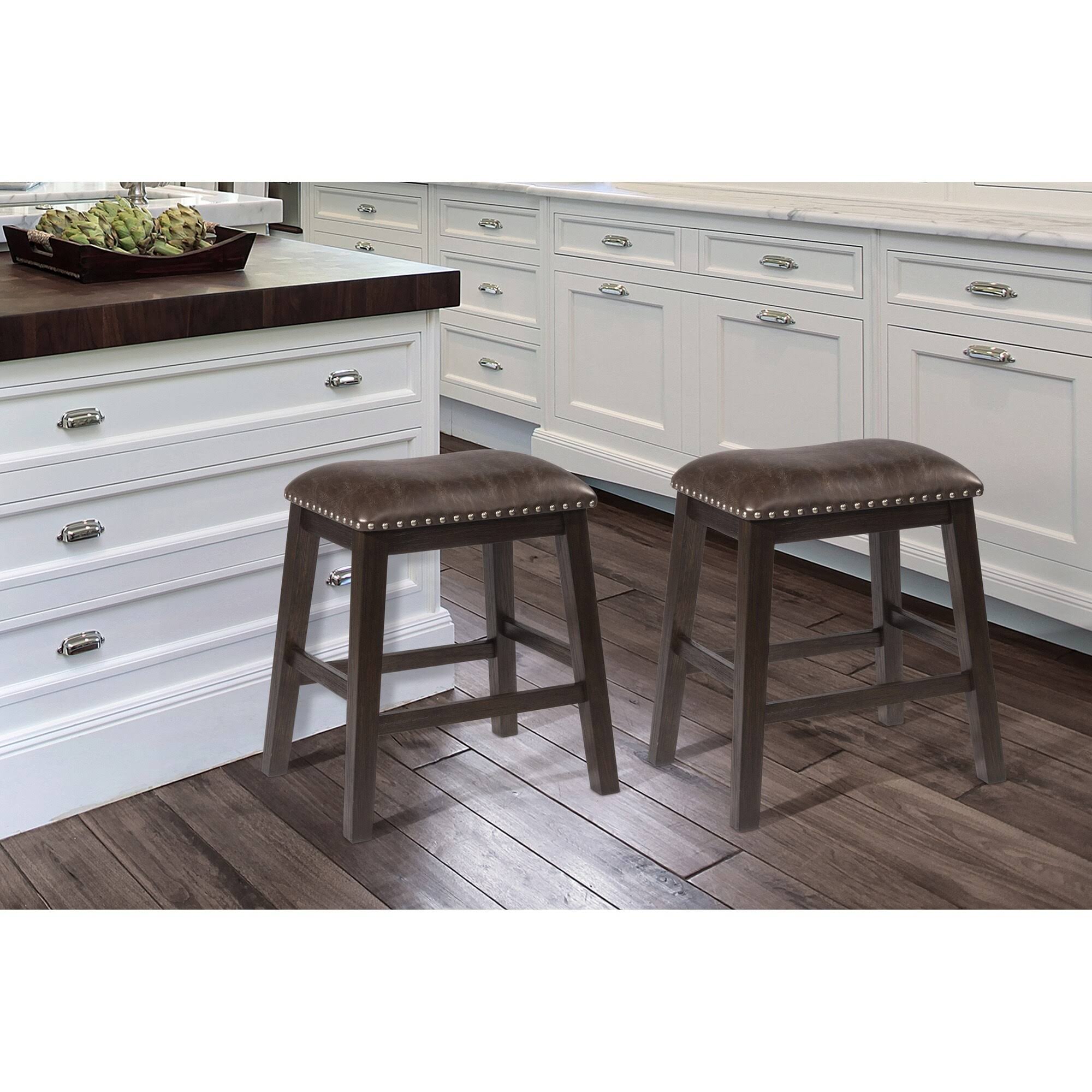 Hillsdale Furniture Spencer Non-Swivel Backless Counter Stool Set of 2