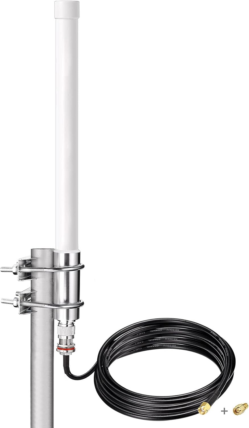 Bingfu Lora Antenna 915mhz LoRaWan Glass Fiber Antennas 4dBi with 20ft RG58 Cable for RAK Nebra Bobcat HNT Helium Hotspot Miner SyncroBit Gateway Lora Module Repeater RP-SMA SMA Antennae Pack of 2