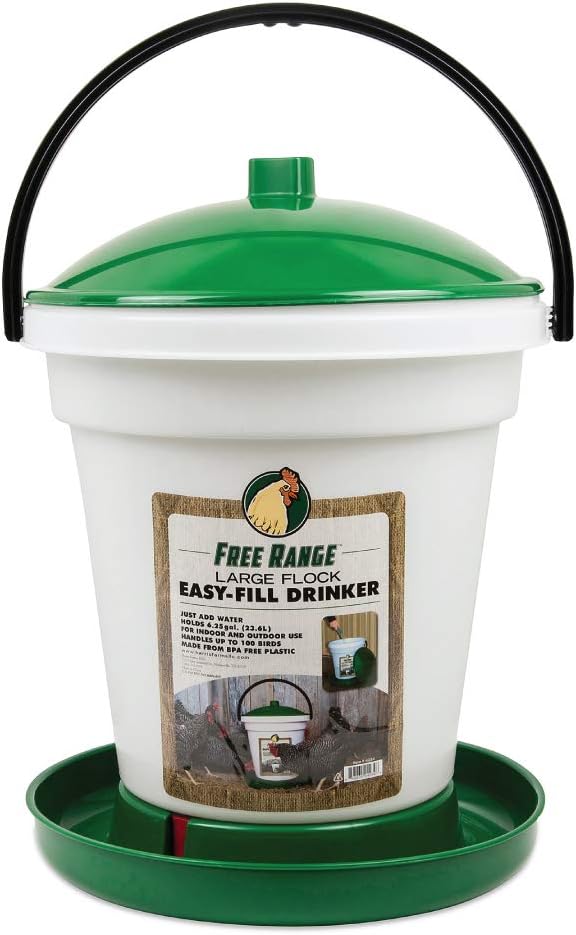 Harris Farms Poultry Drinker | Simple and Easy to Use for Any Size Flock | Made of BPA-Free Plastic | 6.25 Gallon Pack of 2