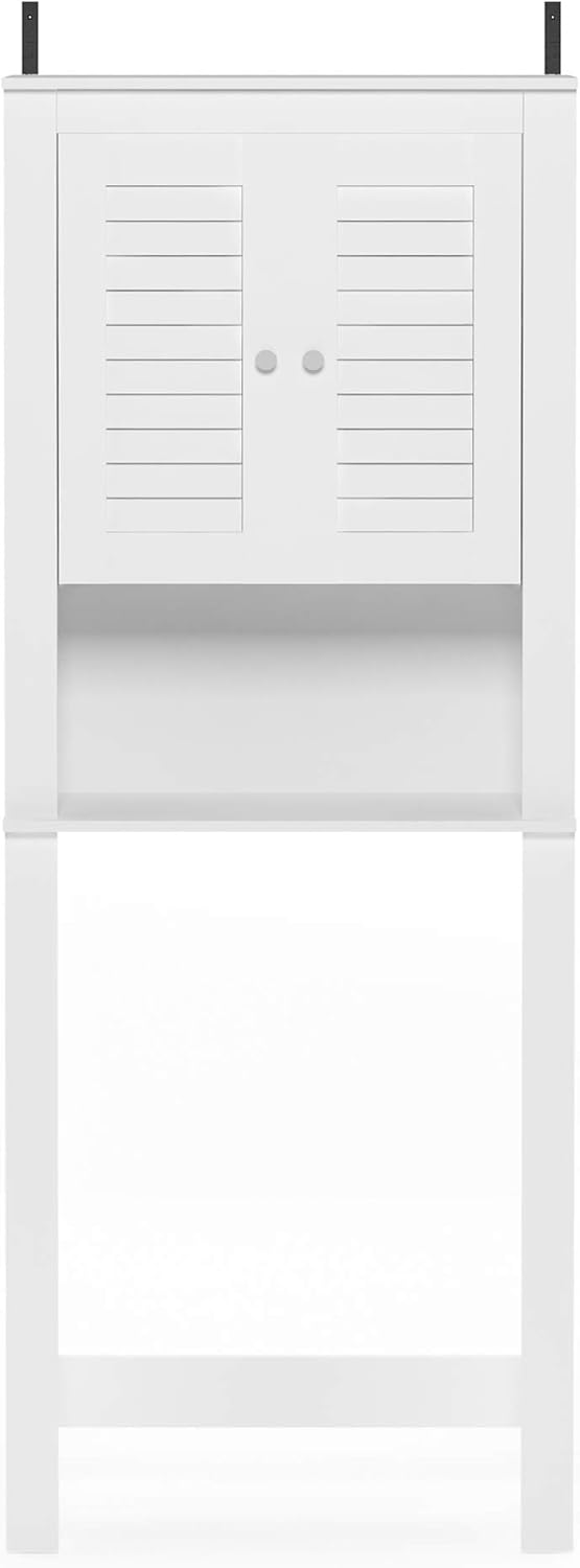 Furinno Indo Open Bath Cabinet, White Pack of 2