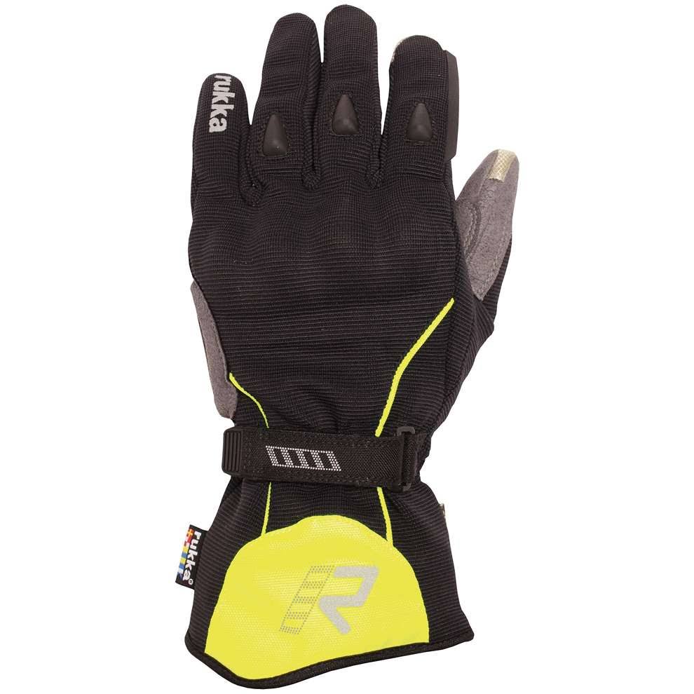 Rukka Virium Motorcycle GORE-TEX Gloves (Black|Yellow)