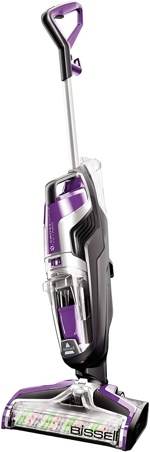 Bissell CrossWave Pet 2328 Wet/Dry Stick Vacuum - Bagless - Sparkle Silver/grapevine Purple