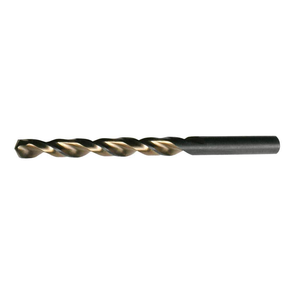 Cle-Line 1872 10.80mm HSS Heavy-Duty Black u0026 Gold 135 HSS Heavy-Duty Parabolic Jobber Length Drill - Pkg Qty 6 C18612