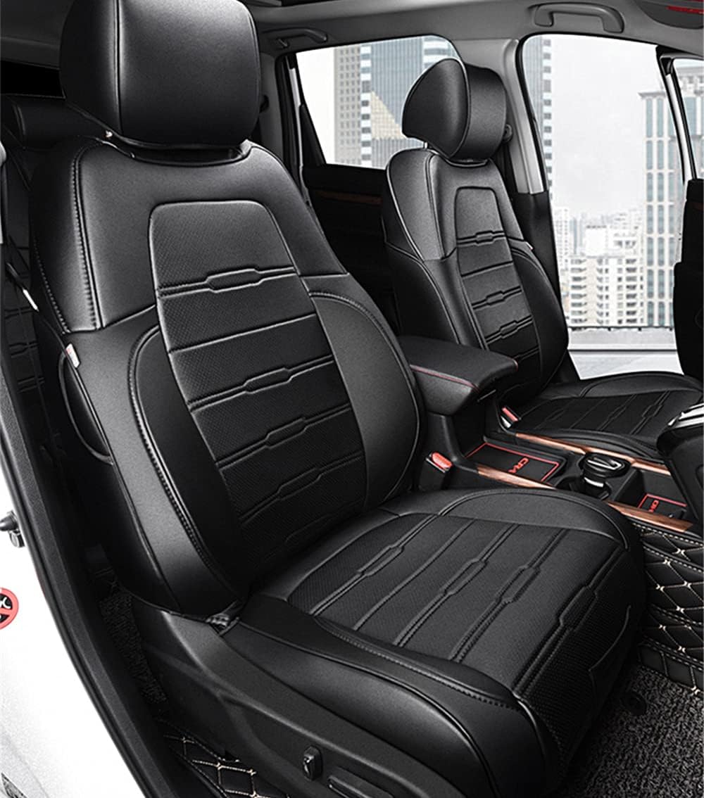BEHAVE Car Seat Covers Fit for CRV,Custom Fit Seat Covers Fit for Honda CRV 2018 2019,Leather Seat Cover for SUV Full Set with 4 Saddle Covers,4 Back Covers,5 Headrest Covers