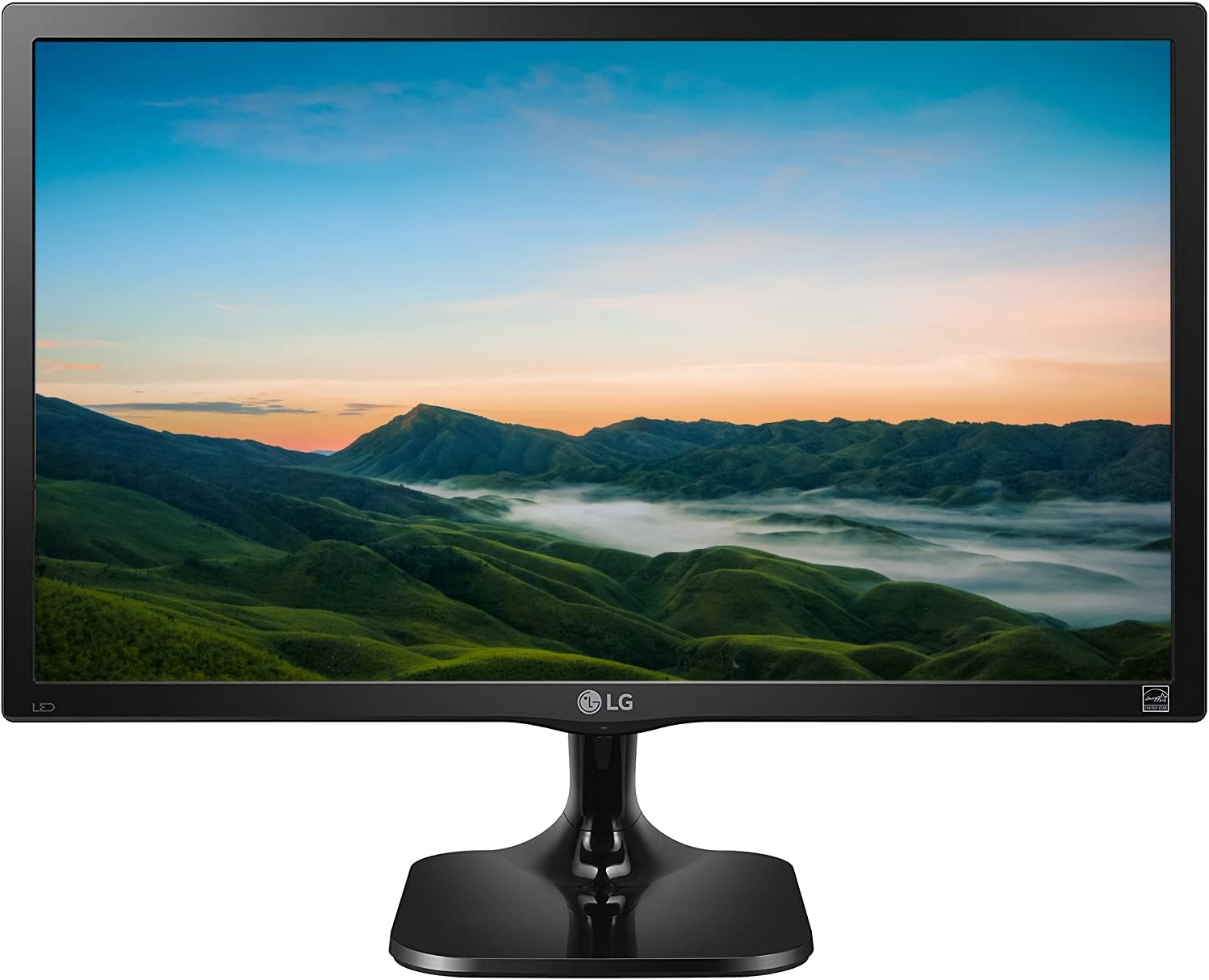 LG 24'' Class Full HD 1080p LED Widescreen 2ms Monitor | 16:9 | 60 Hz | 1920 x 1080 | Glossy Black | U Deal HDMI