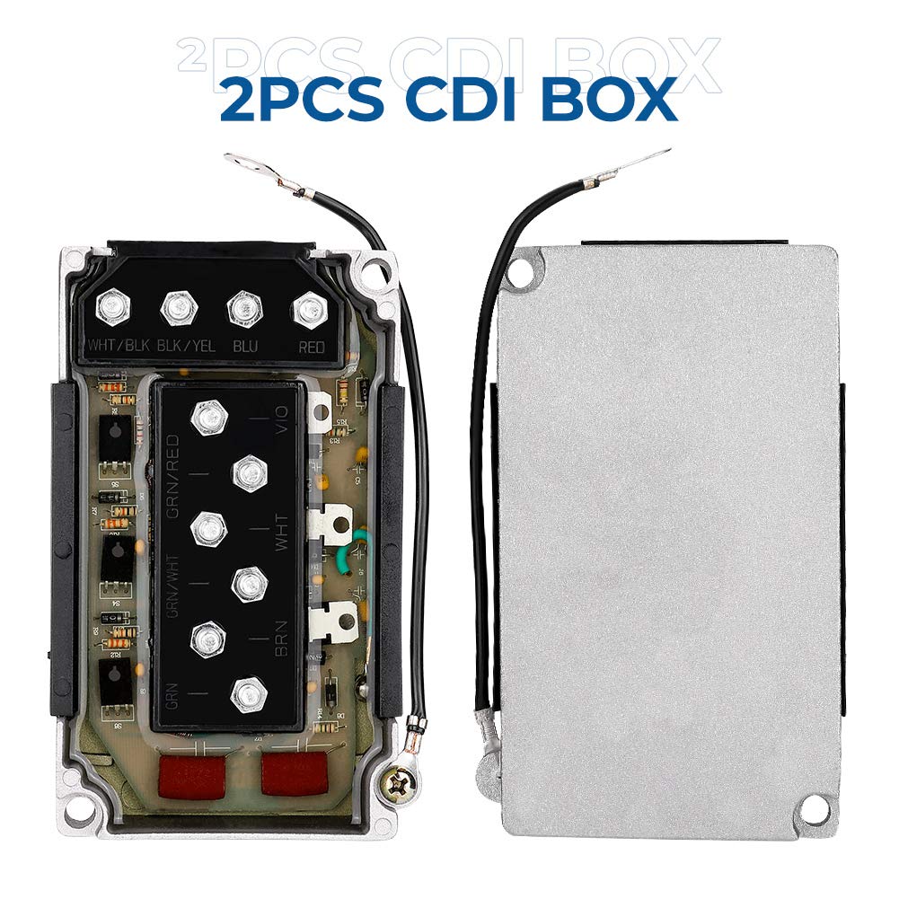 kemimoto CDI Switch Box 2pcs Compatible with 50-275 HP Compatible with Mercury Outboard Motor Power Pack 332-7778 18-5775
