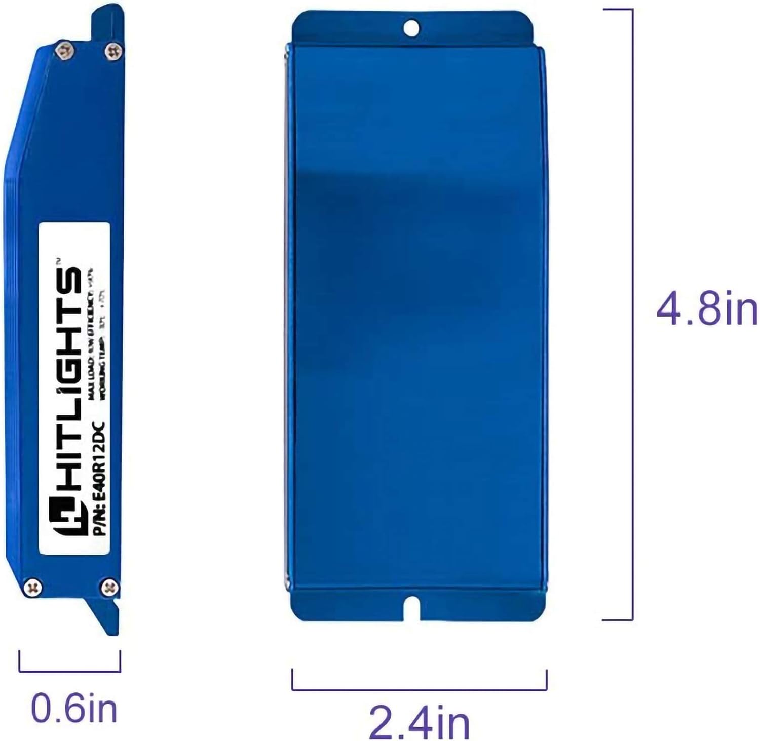 HitLights Waterproof 60 Watt Dimmable LED Driver, 12V Electronic Transformer - 110V AC - 12V DC LED. Compatible with Lutron and Leviton for LED Strip Lights, Constant Voltage LED Products