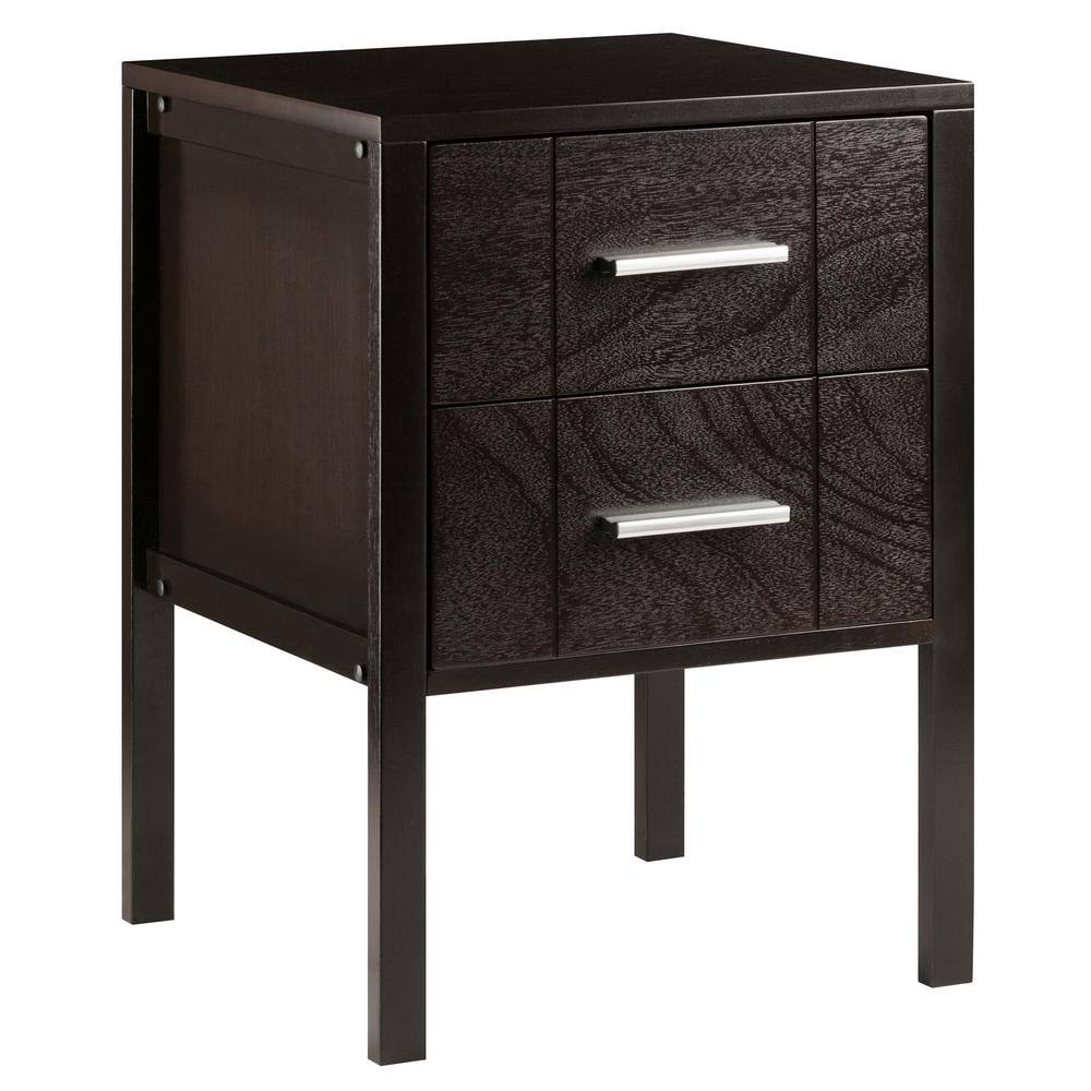 Winsome Wood Brielle 15.75 in. W Nightstand Coffee Accent Table, Brown