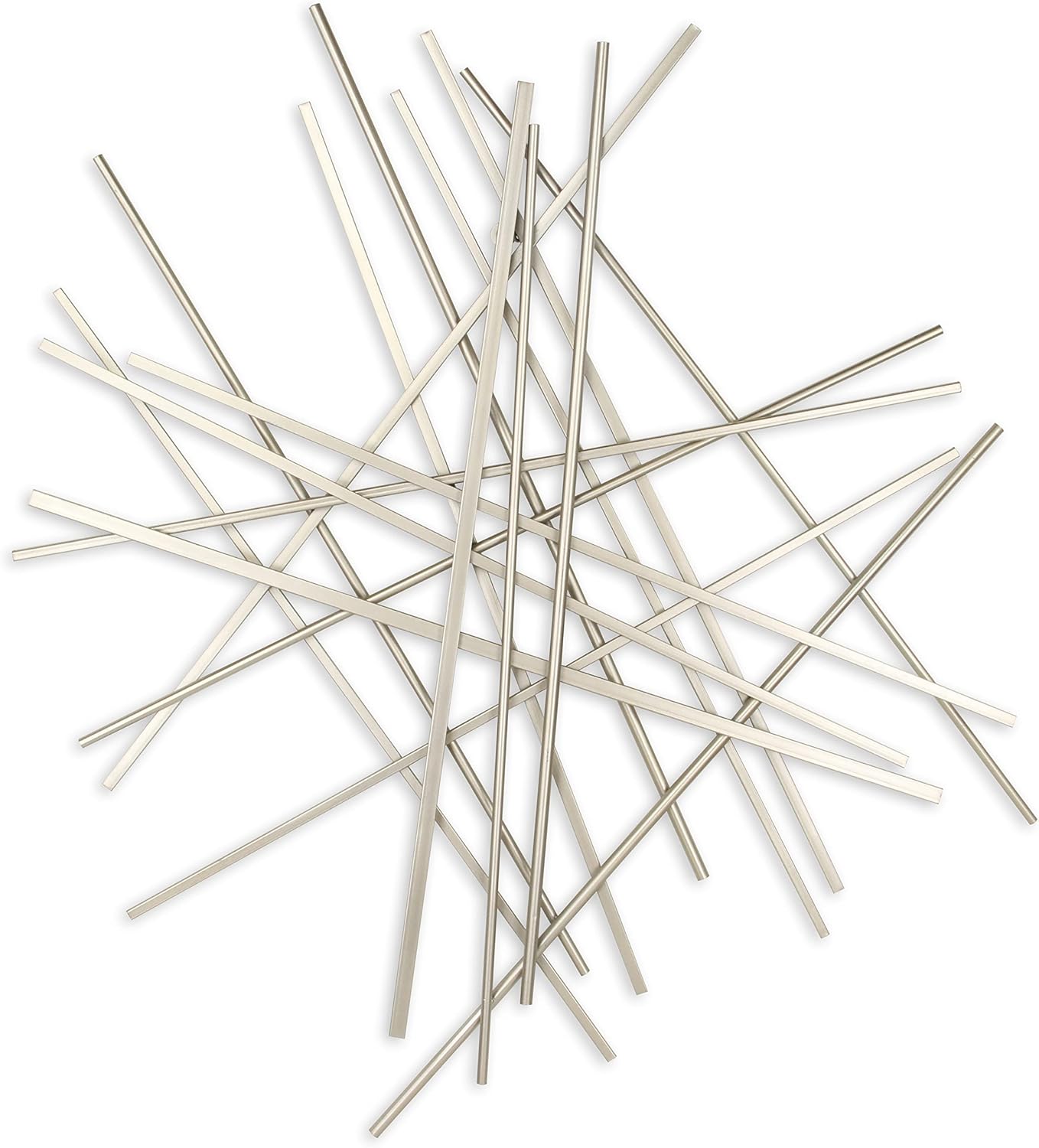 Cheung's Abstract, Silver bar and Panel Wall Piece Metal D&eacute;cor