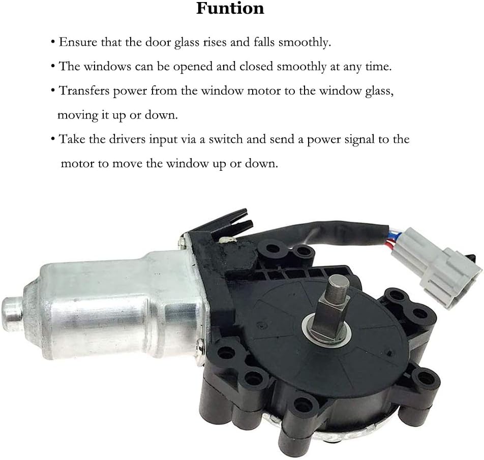 Power Window Lift Motor Front Left Driver Side for 2004-2014 Nissan Titan 2004 Nissan Pathfinder Armada 2005-2014 Nissan Armada 2004-2011 Infiniti QX56 Replace OE 80731-ZT01A 80731-9FJ0A