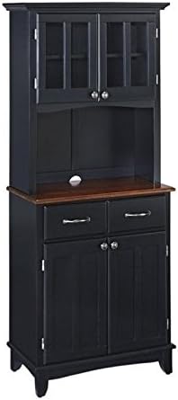 BOWERY HILL Buffet with 2 Door Panel Hutch in Black