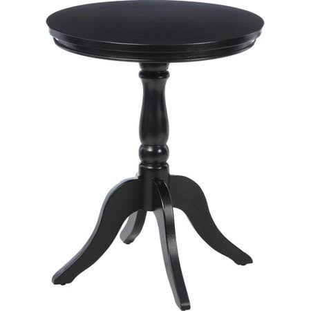Alcott Hill Sadie Solid Wood Pedestal End Table Color: Black