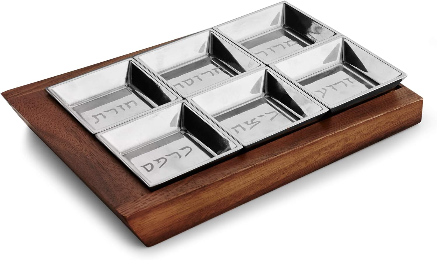 Nambe - Holiday Collection - Geo Wood and Alloy Seder Plate - Measures at 13.5