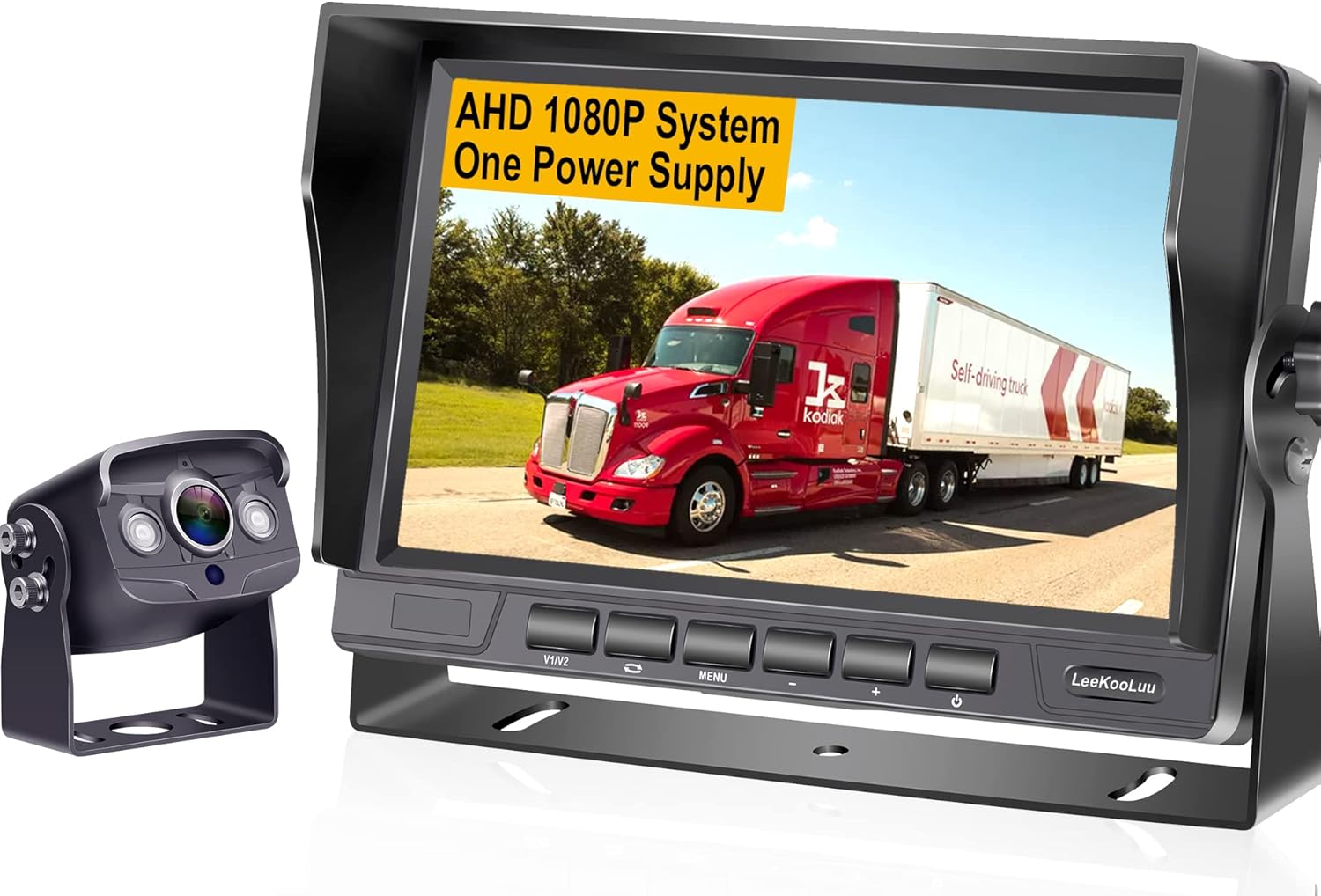 RV Backup Camera HD 7 Inch LCD Monitor Wired Hitch Rear View System Adapter for Furrion Pre-Wired RV Trailer Camper Truck Waterproof Reverse Cam Infrared Night Vision LeeKooLuu G2