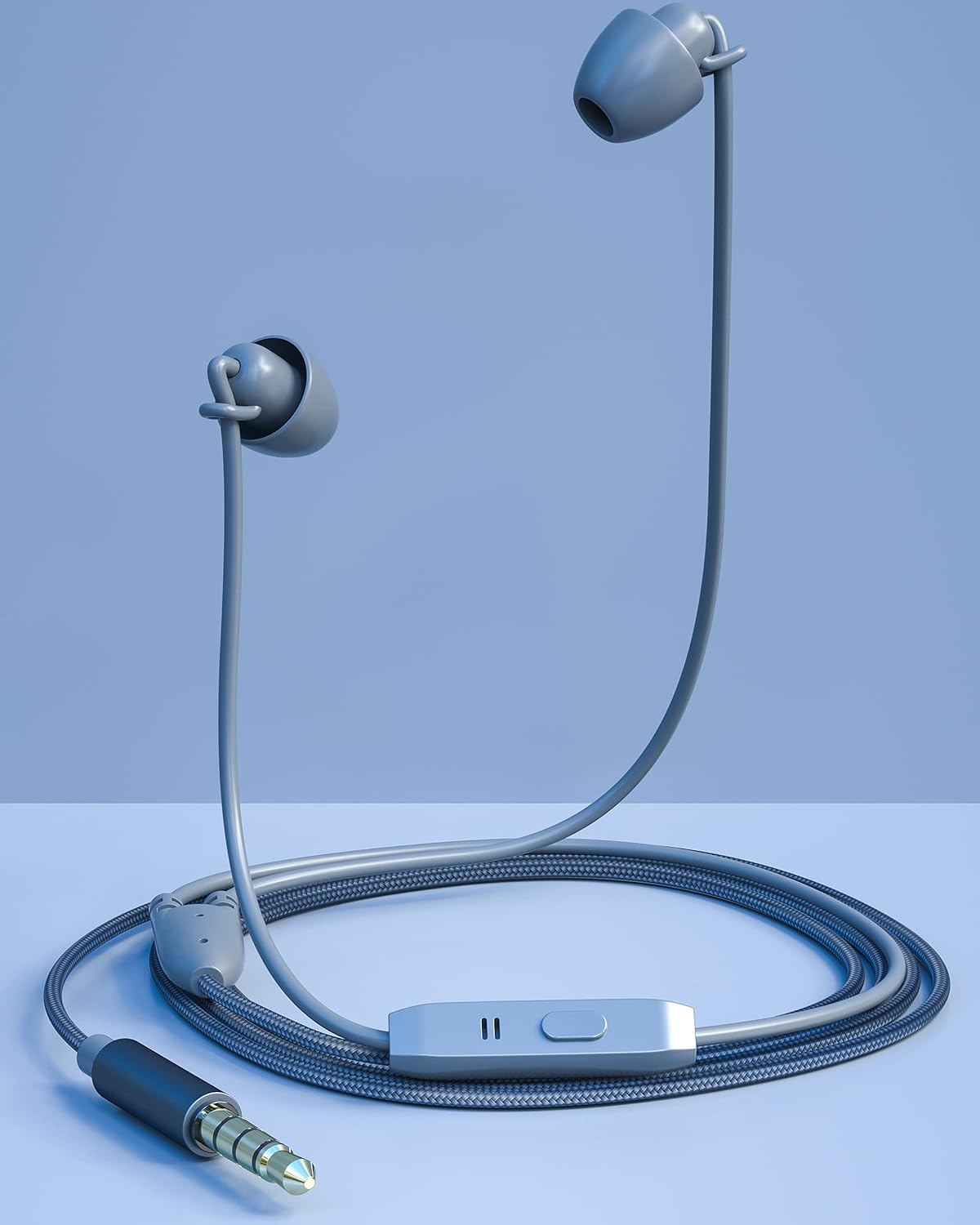 Sleep Headphones for Side Sleepers, Ear Plugs for Sleeping Noise Cancelling, Super Soft Sleep Earbuds Wired with Microphone, Great for Insomnia, Snoring, Air Travel, Meditation, Relaxation(Space Gray)