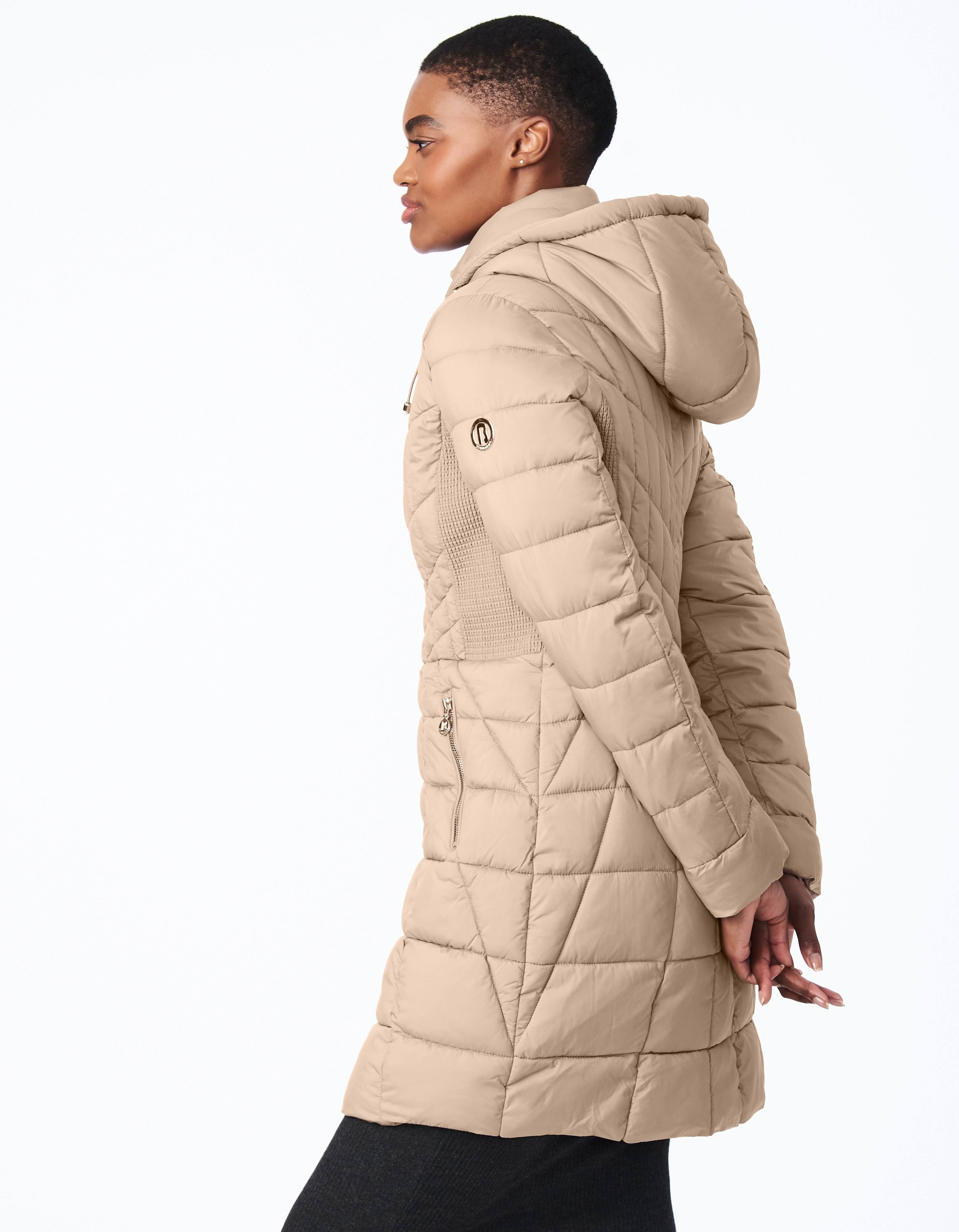 EcoPlume Packable Hooded Walker with Bib Peach Glow / 2XL