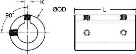 Ruland Manufacturing 1 Piece Set Screw 1-1/4x22 Bore Dia. Steel Rigid Shaft Coupling SCC-20-20-F