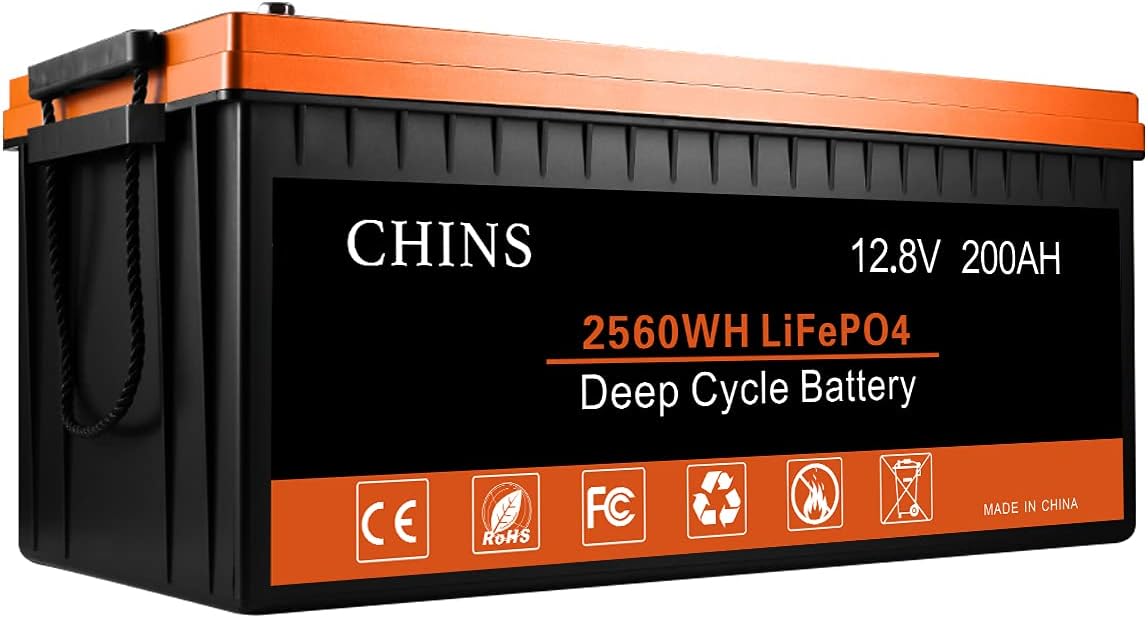 LiFePO4 Battery 12V 200Ah Lithium Battery - Built-in 200A BMS, Perfect for Replacing Most of Backup Power, Home Energy Storage and Off-Grid etc.