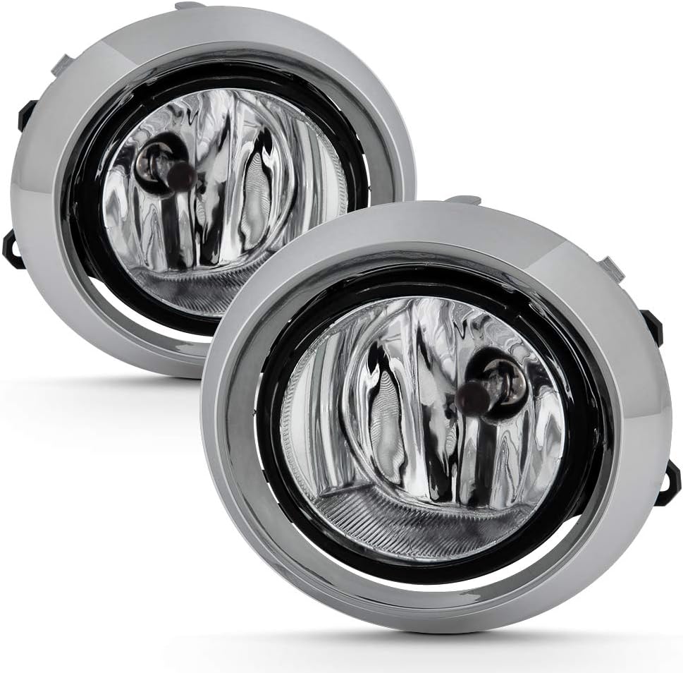 ACANII - For 2011-2017 Toyota Sienna SE Fog Lights Driving Lamps Chrome Trim w/OE Switch Assembly Driver & Passenger