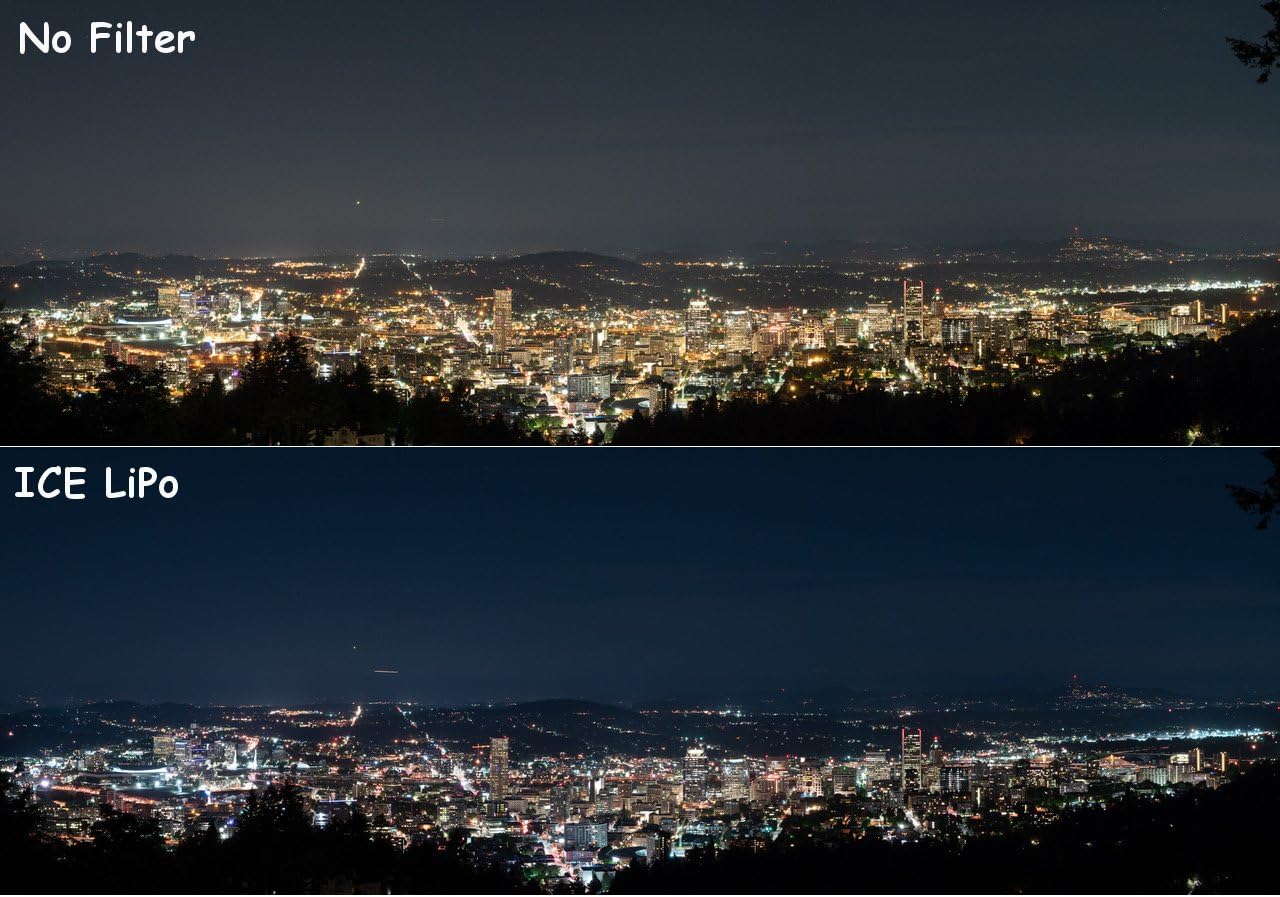 ICE 82mm LiPo Filter Light Pollution Reduction for Night Sky/Star 82 Pack of 2