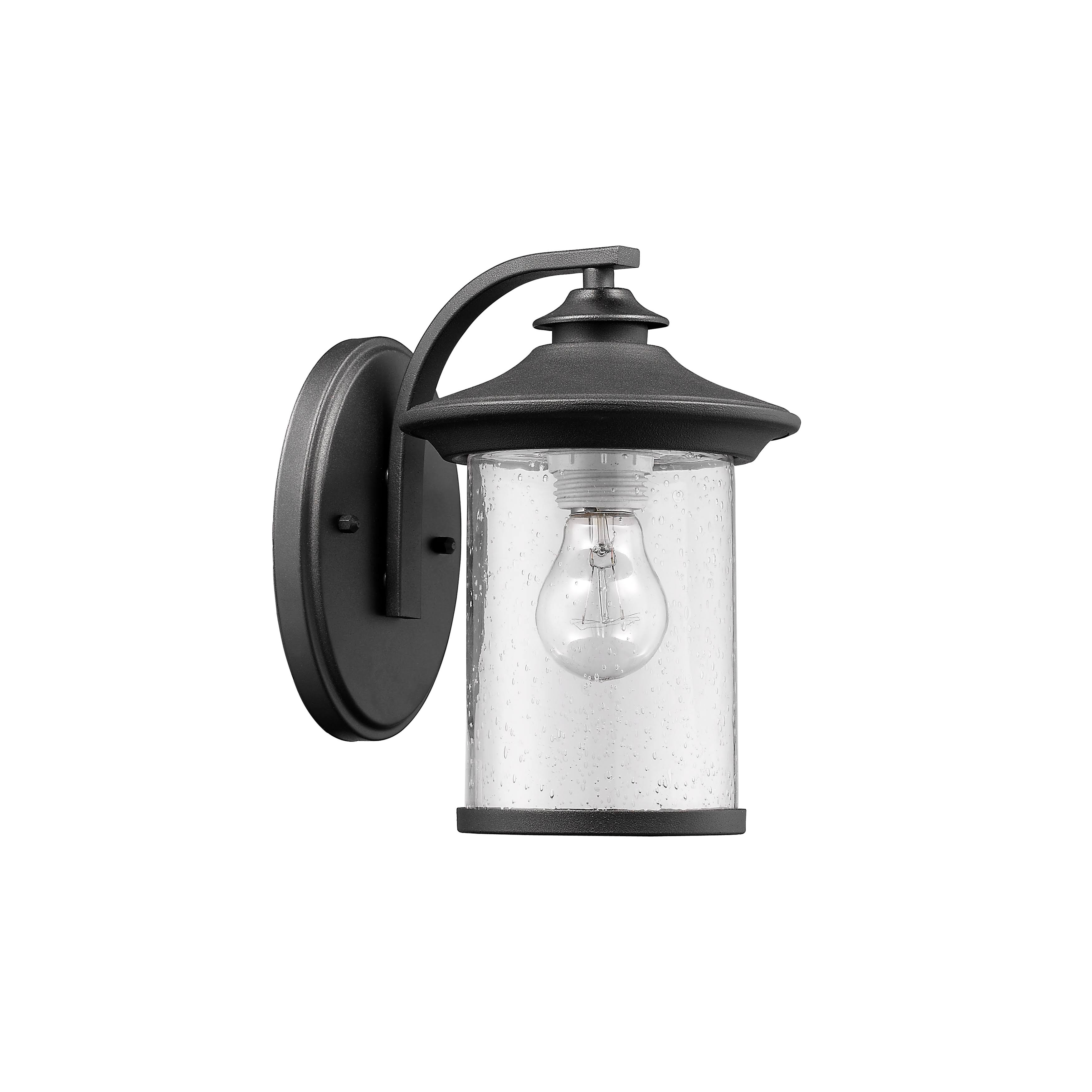 Chloe Lighting Liam Transitional 1 Light Black Outdoor Wall Sconce 10x22 Height