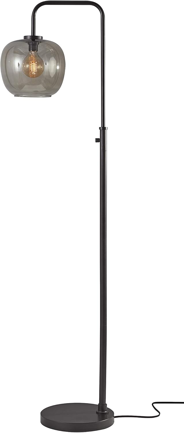 Adesso Home 3437-01 Transitional One Light Table Lamp from Ashton Collection Finish, 10.50 inches, Matte Black