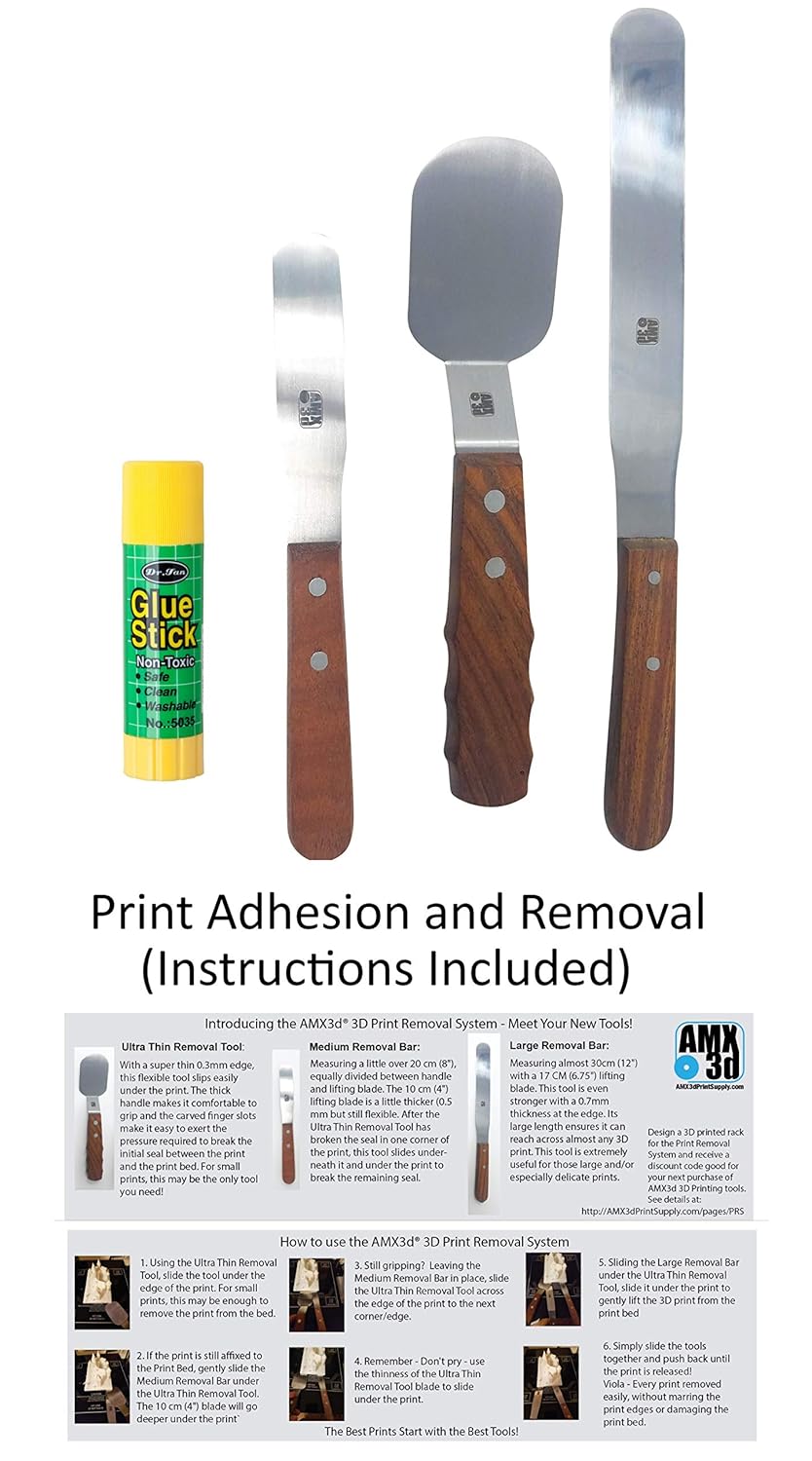 AMX3d Pro Grade Plus 3D Printer Tool Kit - All The 3D Printing Tools & Accessories Needed to Remove, Clean & Finish 3D Prints Plus Printer Tune-up Toolkit &ndash; 3D Print Like a Pro