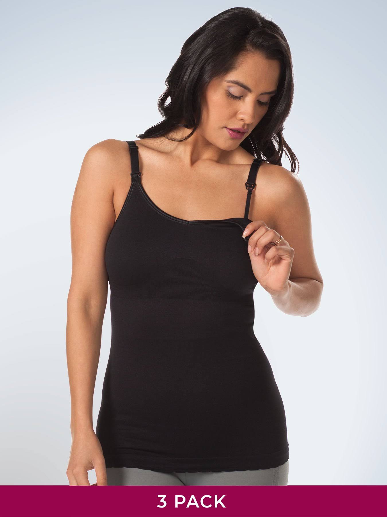 Leading Lady Camisole Black Nursing/Maternity Camisole Set 4XP