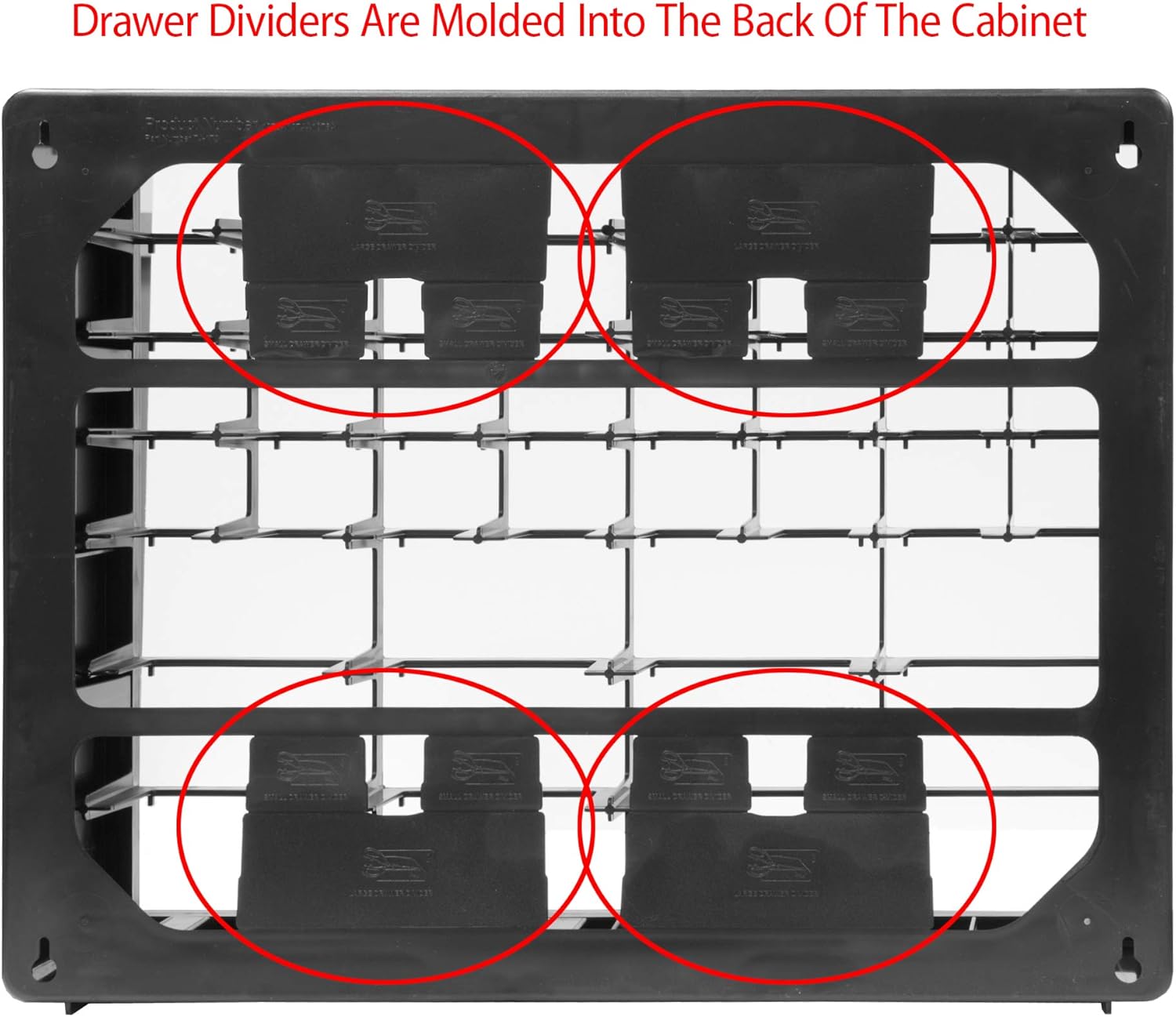 Akro-Mils 24 Drawer 10724, Plastic Parts Storage Hardware and Craft Cabinet, (20-Inch W x 6-Inch D x 16-Inch H), Black