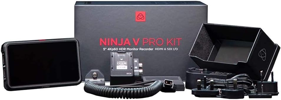 Atomos Ninja V Pro Kit with Elvid Shoe Mount Adapter, AC/DC Charger & Li-ion Battery Pack