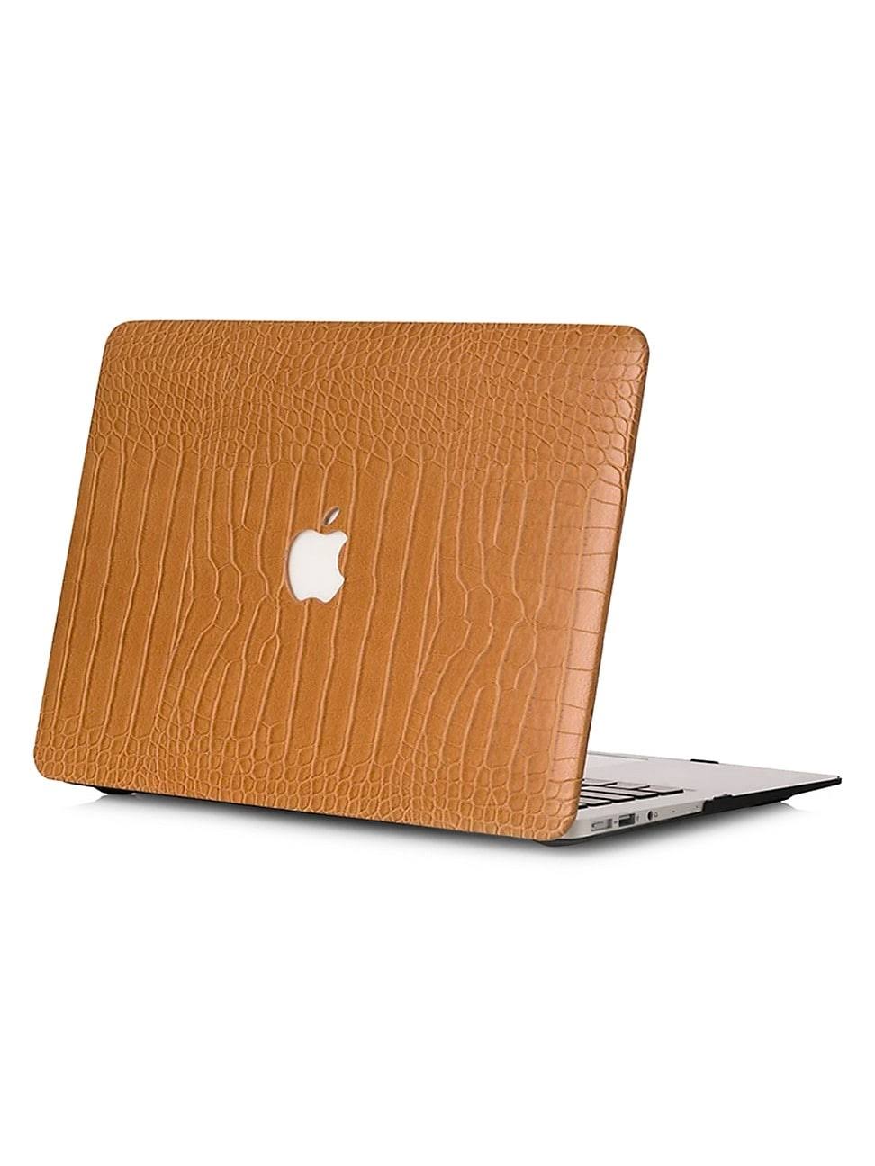 Chic Geeks Faux Crocodile MacBook Case - Butterscotch