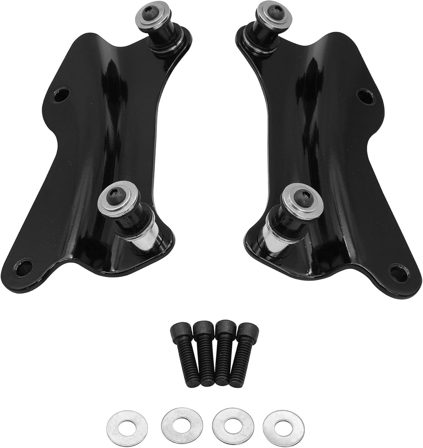 4 Point Docking Hardware Kit for Harley Electra Glide Road Glide 2014-2022 (Gross Black) Pack of 2