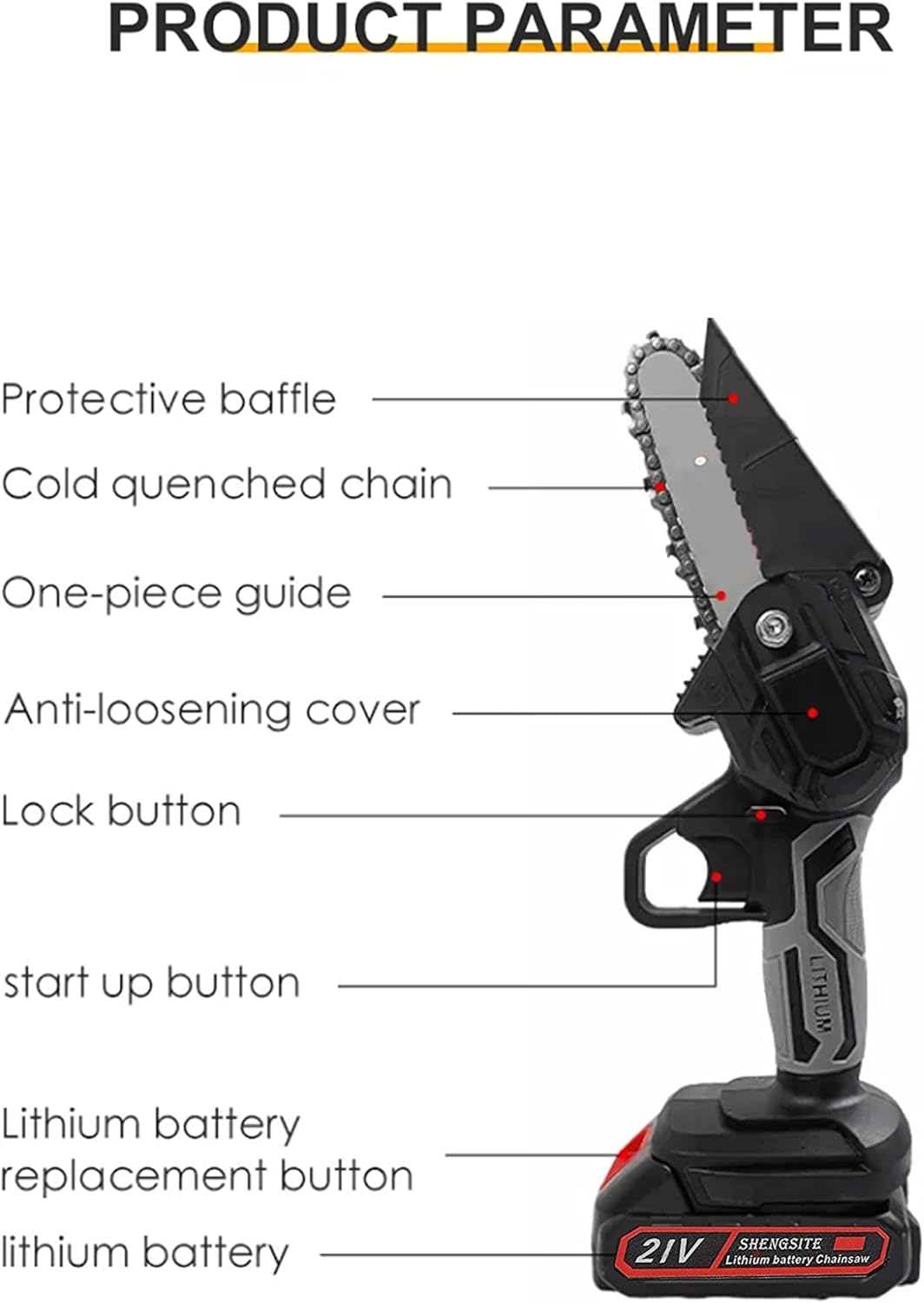 ZIBBA, 4 inch Cordless Mini Chainsaw with 2 Rechargeable 21 V batteries. Small, Portable One-Handed Battery Powered Chainsaw for Tree Branch Pruning, Gardening, and Wood Cutting. Pack of 2