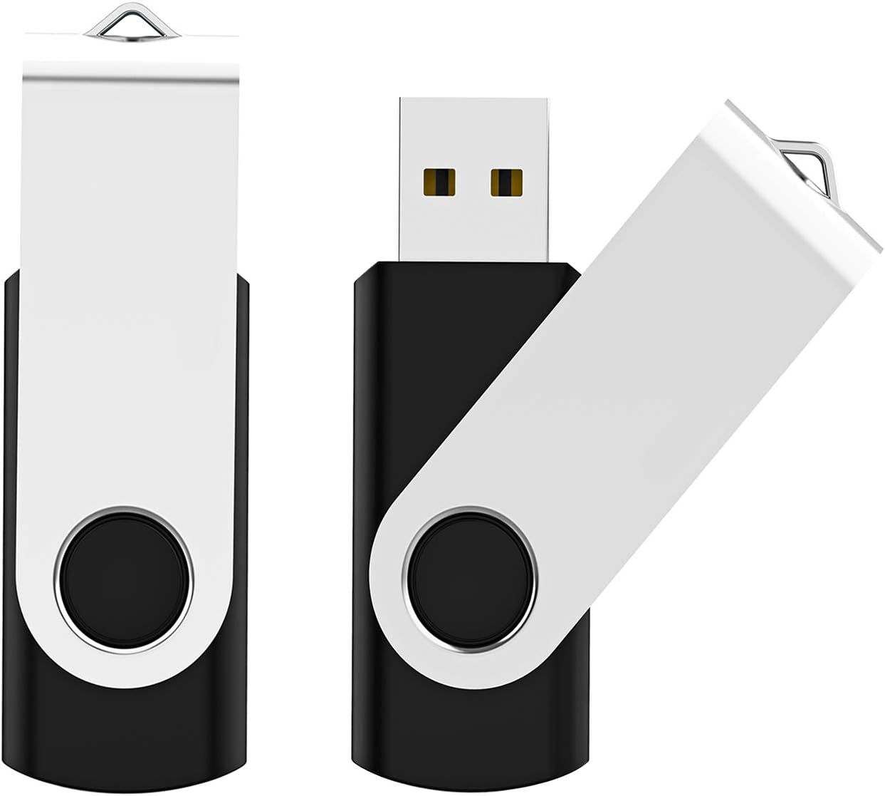 Maspen 20 Pack 4GB Bulk USB 2.0 Flash Drives Thumb Drive Swivel Memory Stick JumpDrive, Black, 4 GB, 20 Pieces Pack of 2