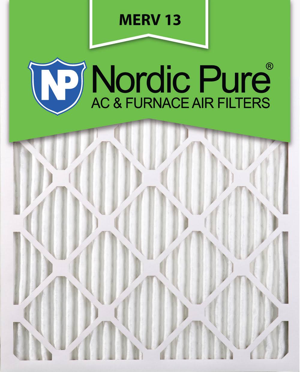 16x24x1 Pleated MERV 13 AC Furnace Air Filters Qty 12, White