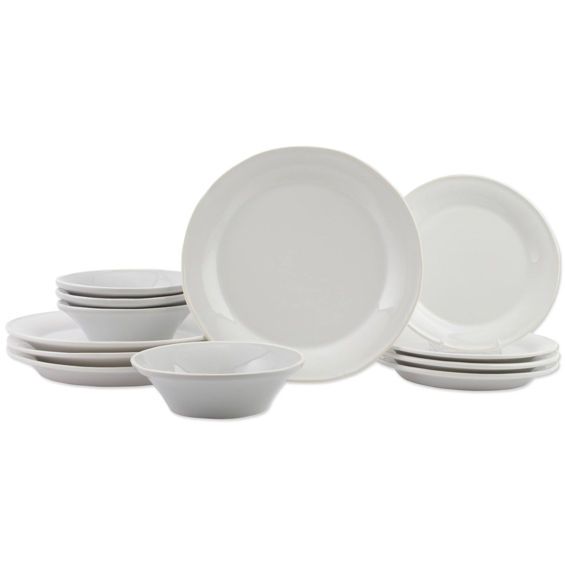 Vietri Chroma White 12-Piece Place Setting