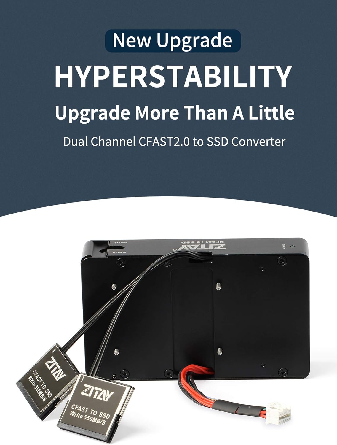 ZITAY CFast to SSD Adapter, Dual CFast 2.0 to 2.5