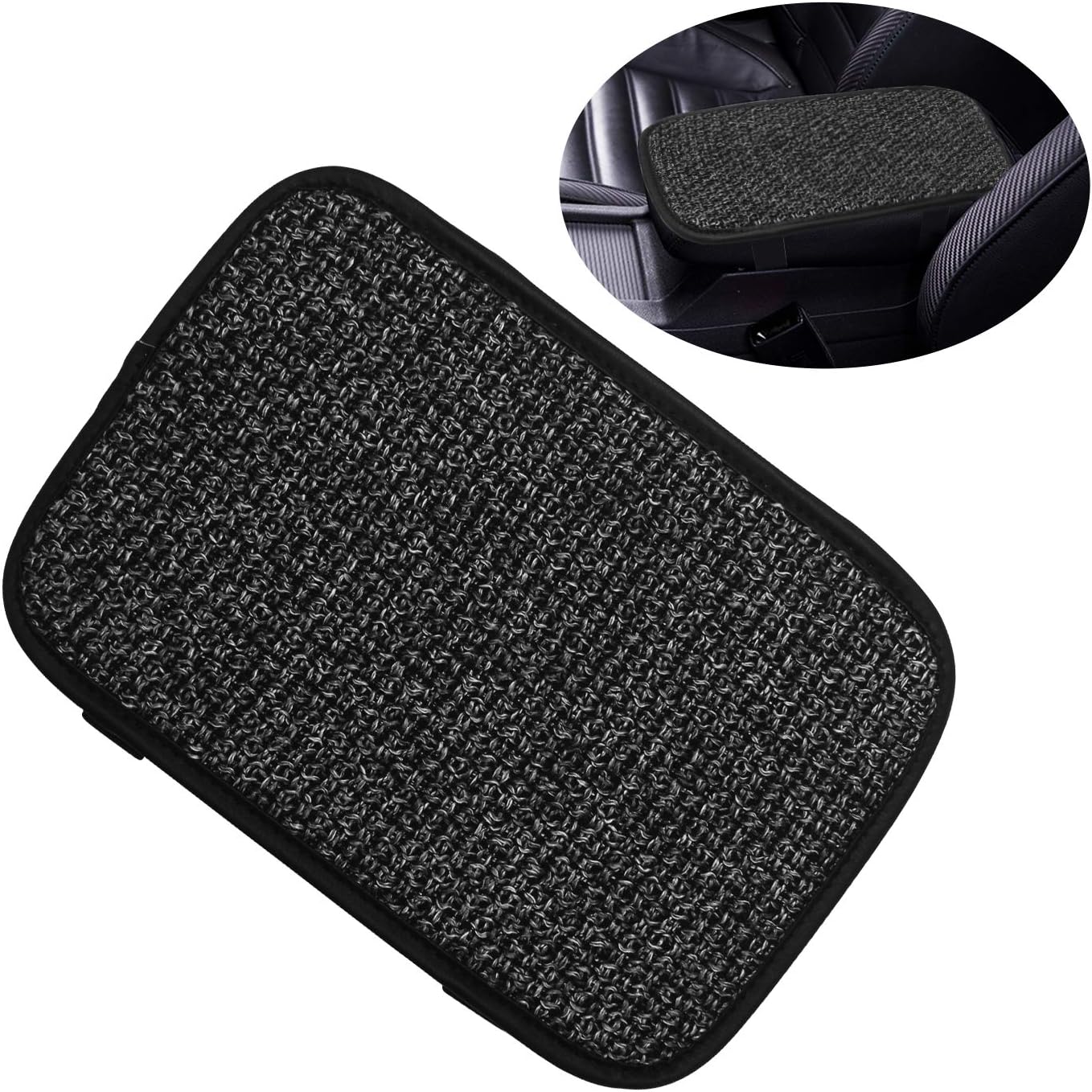 monrand Universal Center Console Armrest Pad,Car Center Console Cover PU Car Armrest Cover Fit for Most Vehicles Car Accessories,Waterproof Car Armrest Seat Box Cover Protector
