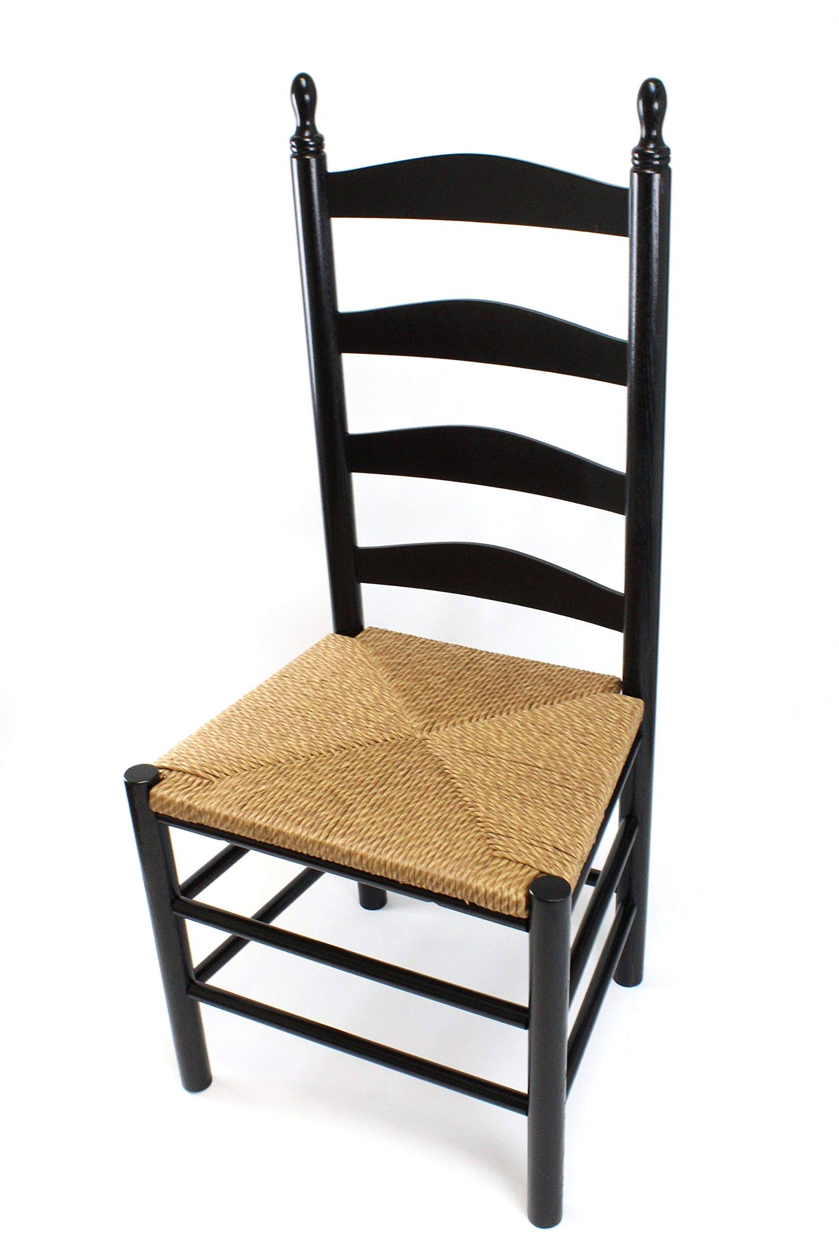 Dixie Seating Calabash Wood Ladderback Dining Chair NO. 4W Black