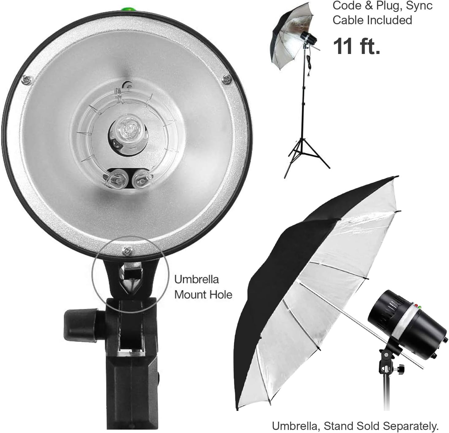 LimoStudio 200W Photo Monolight Flash Strobe Studio Photography Light Lighting, Flash Strobe Light, Quality Circular Flash Tube Bulb, Quality Model Light Bulb, AGG1756 Pack of 2