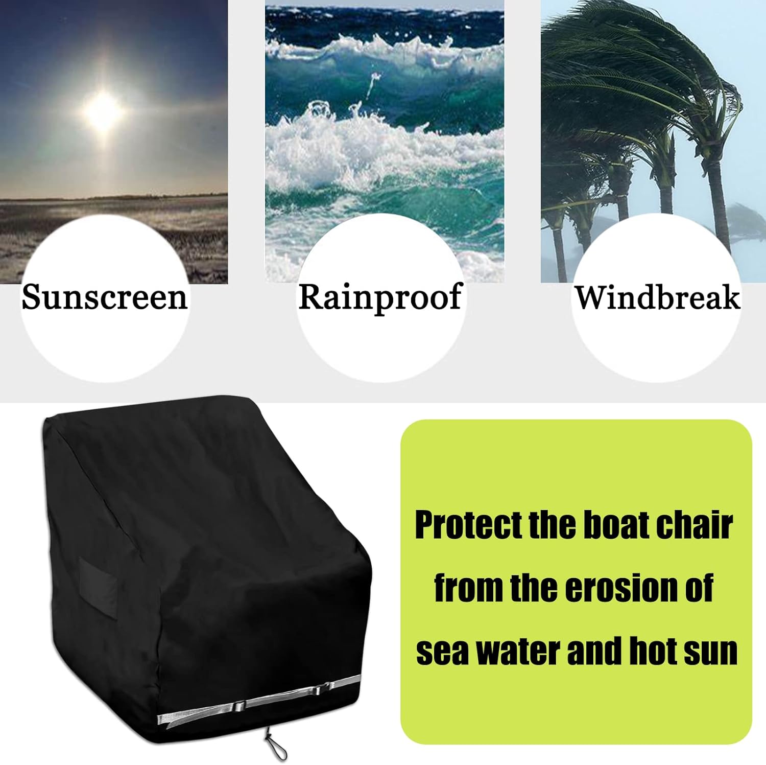 Boat Center Console Cover, 420D Waterproof Marine Console Cover, Marine Console Cover Black 46