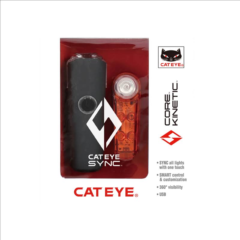 Cateye Sync Core u0026 Kinetic USB Light Set Black