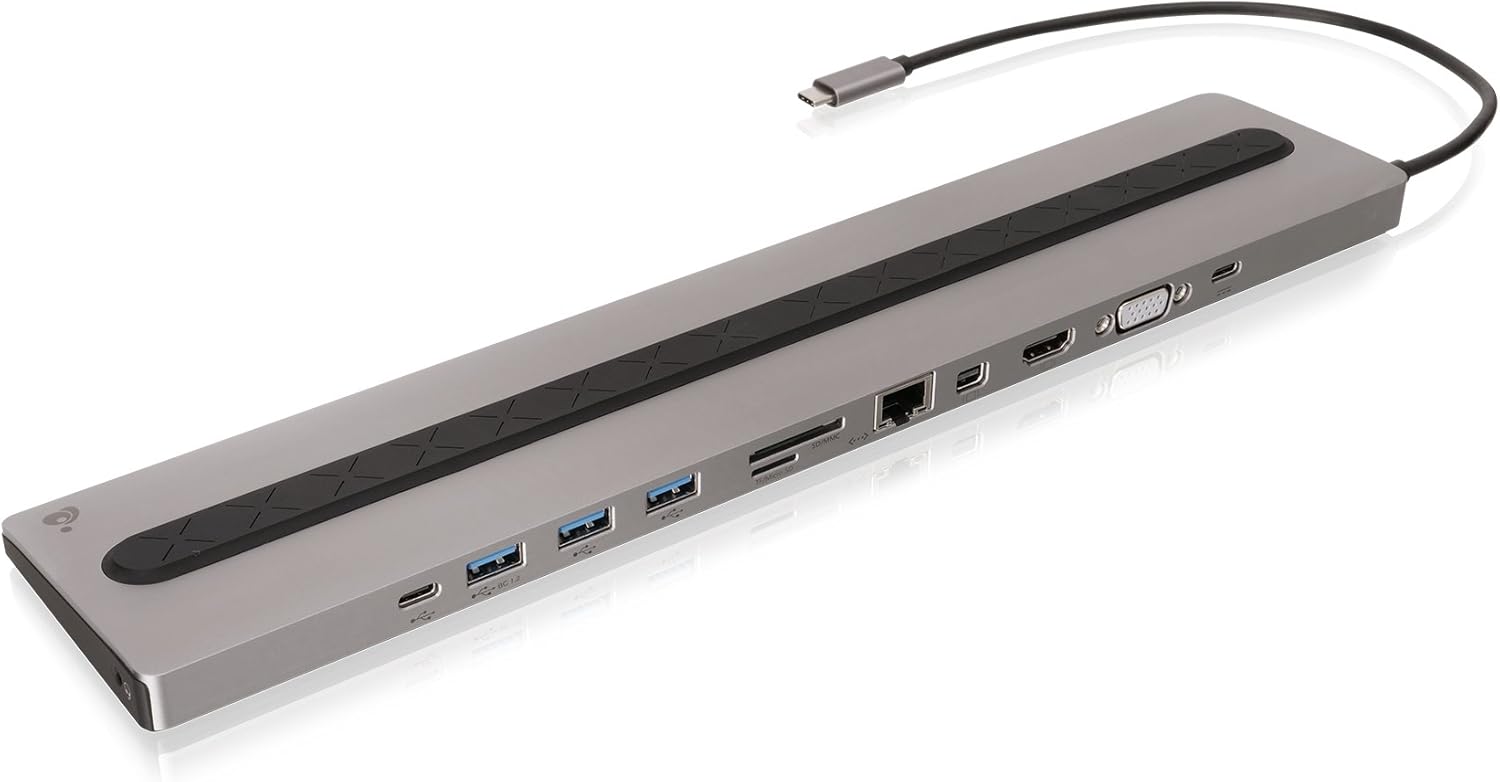 IOGEAR Compact USB-C Docking Station with PD Pass-Thru (GUD3C03)