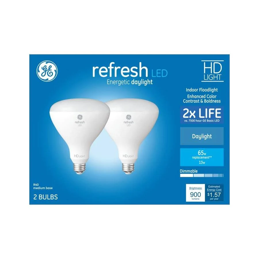 GE Refresh 65-Watt EQ LED BR40 Daylight Dimmable Flood Light Light Bulb (8-Pack) | 93128137
