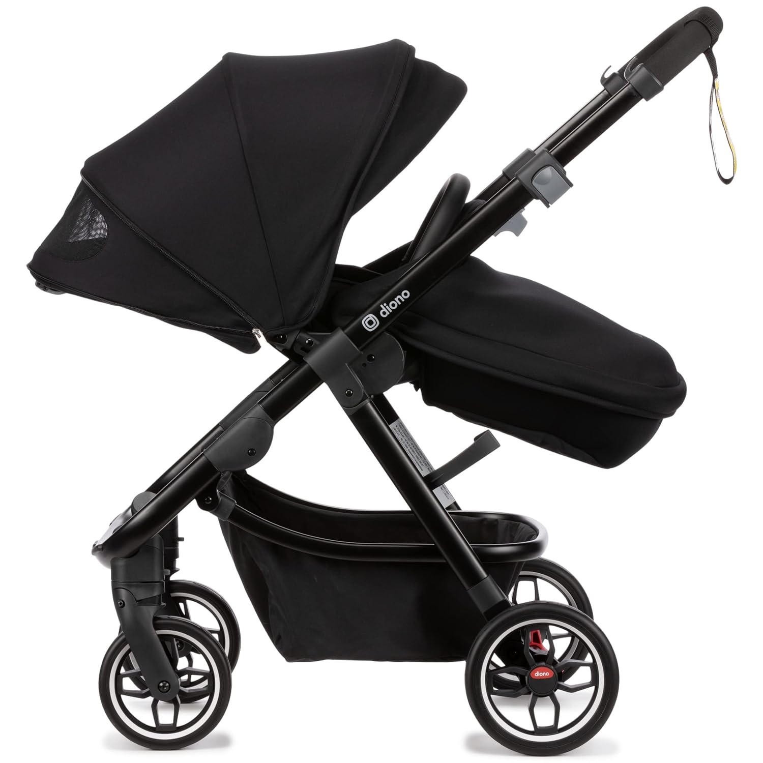 Diono Excurze Luxe Baby, Infant, Toddler Stroller, Perfect City Travel System Stroller and Car Seat Compatible, Adaptors Included Compact Fold, Narrow Ride, XL Storage Basket, Black Camo